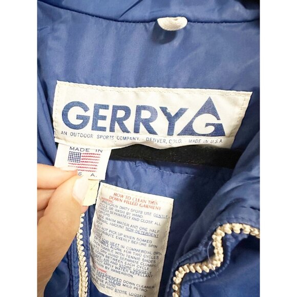 Gerry Vintage 70s Goose Down Rainbow Puffer Jacket Zip Up Made In USA Size S - Picture 5 of 5